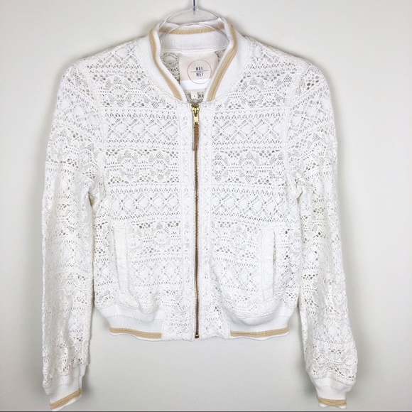 Anthropologie Jackets & Blazers - HEI HEI - Anthropologie lace style bomber jacket